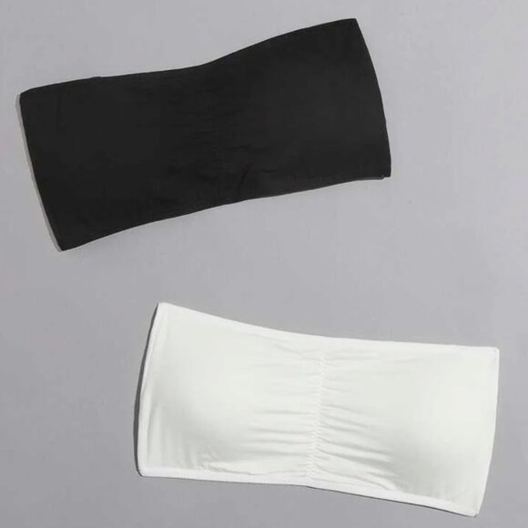 2-pack Ruched Bandeau Bra Set XS - Picture 1 of 3